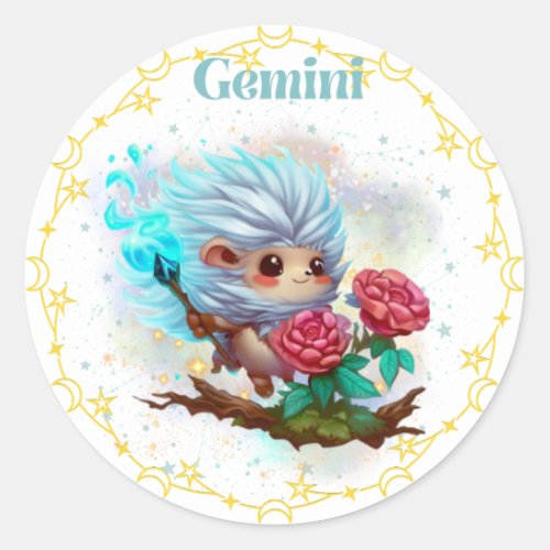 Elemental hedgehog_scope Gemini Sticker