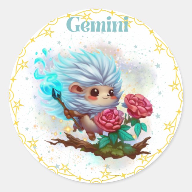 Elemental hedgehog-scope Gemini Sticker (Front)