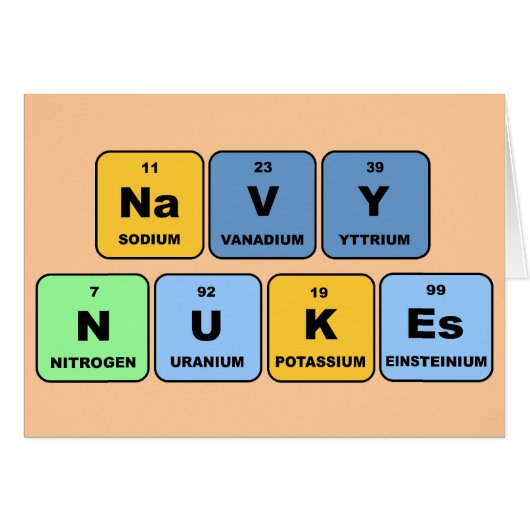 Elemental Navy Nukes Cards (Front Horizontal)
