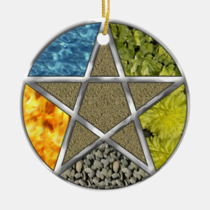 Elemental Pagan Pentagram Pentacle Wiccan Ornament