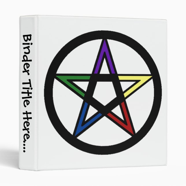 Elemental Pentacle - 1" 3 Ring Binder (Front/Spine)