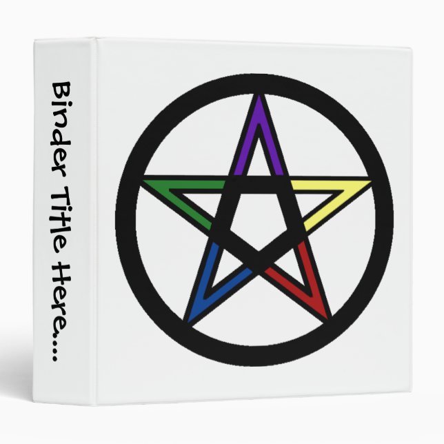 Elemental Pentacle - 1.5" 3 Ring Binder (Front/Spine)