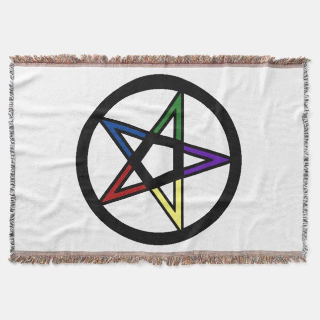 Elemental Pentacle Throw Blanket (Front)
