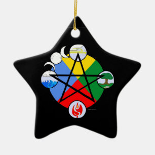 Elemental Pentagram Ornaments