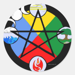 Elemental Pentagram Stickers