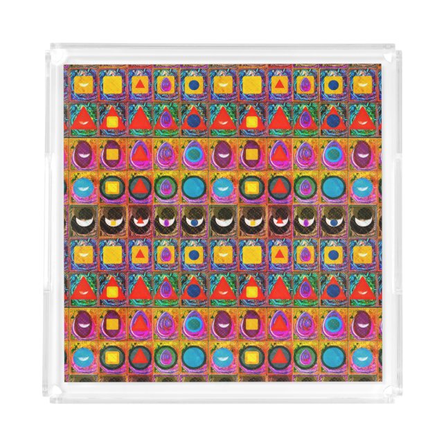 Elemental Symbols Pattern Meditation Aid Tattva Acrylic Tray (Front)