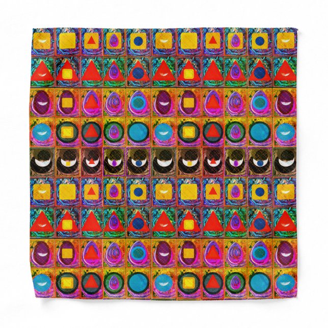 Elemental Symbols Pattern Meditation Aid Tattva Bandana (Front)