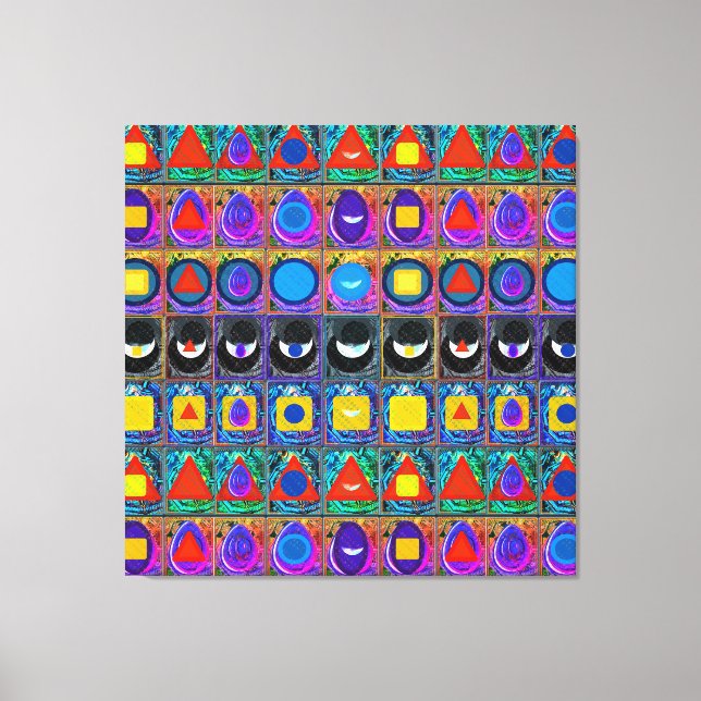 Elemental Symbols Pattern Meditation Aid Tattva Canvas Print (Front)