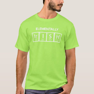 Elementally Irish on Lime Green Tee Shirt