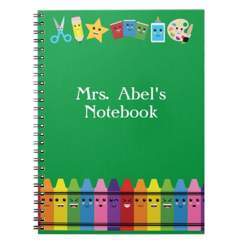 Elementary and Preschool Teacher Cute Kawaii Notebook