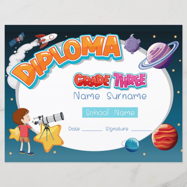 Elementary Grade Three Diploma  (Front)