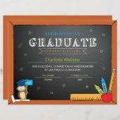 Elementary Graduate Award Template Certificate-1 (Front/Back)