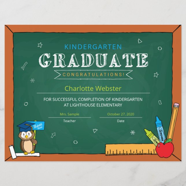 Elementary Graduate Award Template Certificate-2 (Front)
