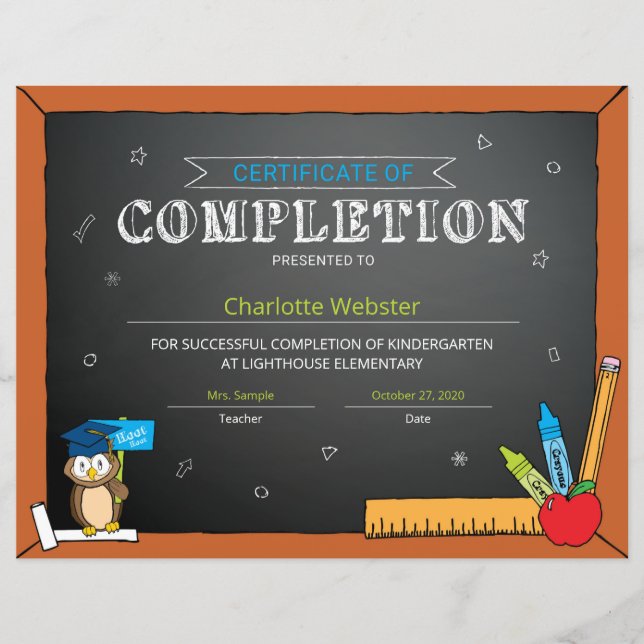 Elementary Graduate Completion Certificate PDF -1 (Front)