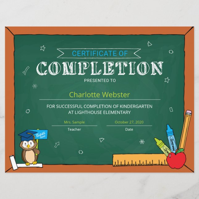 Elementary Graduate Completion Certificate PDF -2 (Front)