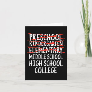 Elementary Graduation Gift Middle school back to s Card