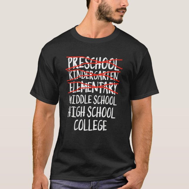 Elementary Graduation Middle School Back To School T-Shirt (Front)