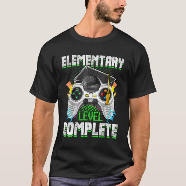 Elementary Level Complete Gamer Graduation Video G T-Shirt (Front)