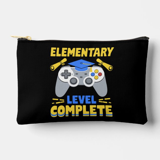 Elementary Level Complete Gaming Gamer Graduation Accessory Pouch (Front)