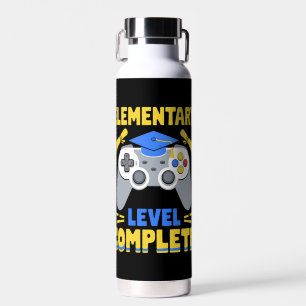 Elementary Level Complete Gaming Gamer Graduation Water Bottle