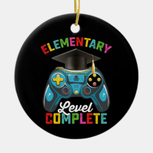 Elementary Level Complete Graduation Gaming Gamer Ceramic Ornament