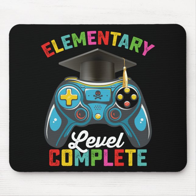 Elementary Level Complete Graduation Gaming Gamer Mouse Pad (Front)