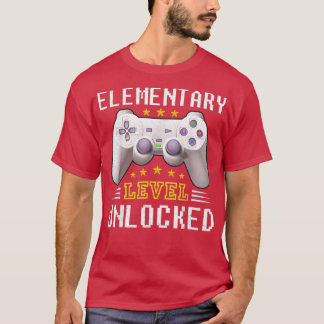 Elementary Level Unlocked Video Game Back to Schoo T-Shirt