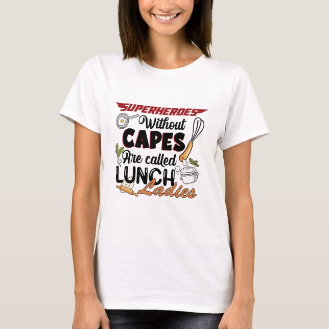   Elementary Lunch Lady Shirt, Cafeteria Worker,  T-Shirt (Front)