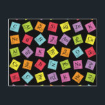 Elementary Periodic (Dark) Postcard<br><div class="desc">Postcard Horizontal Template</div>