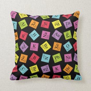 Elementary Periodic Throw Pillow by robyriker at Zazzle