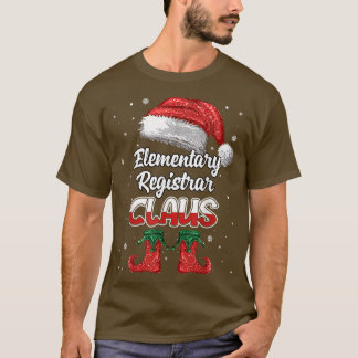 Elementary Registrar Santa Claus Christmas Funny M T-Shirt