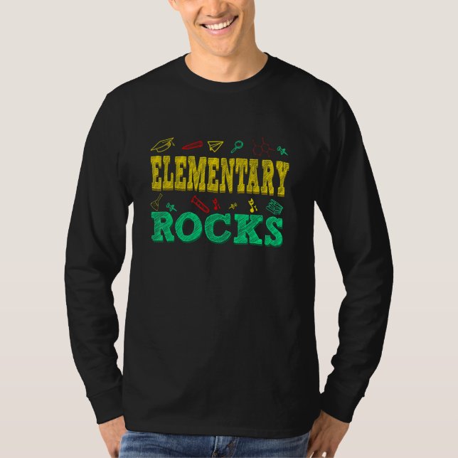 Elementary Rocks Cute Elementary Awesome Back To S T-Shirt (Front)
