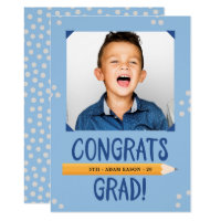 Elementary School Boy Graduation Invitation