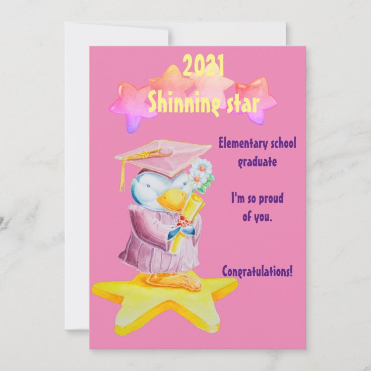 Elementary school graduation card | Zazzle