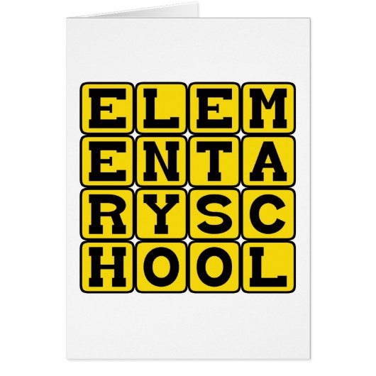 Elementary School, Grammar School Cards (Front)