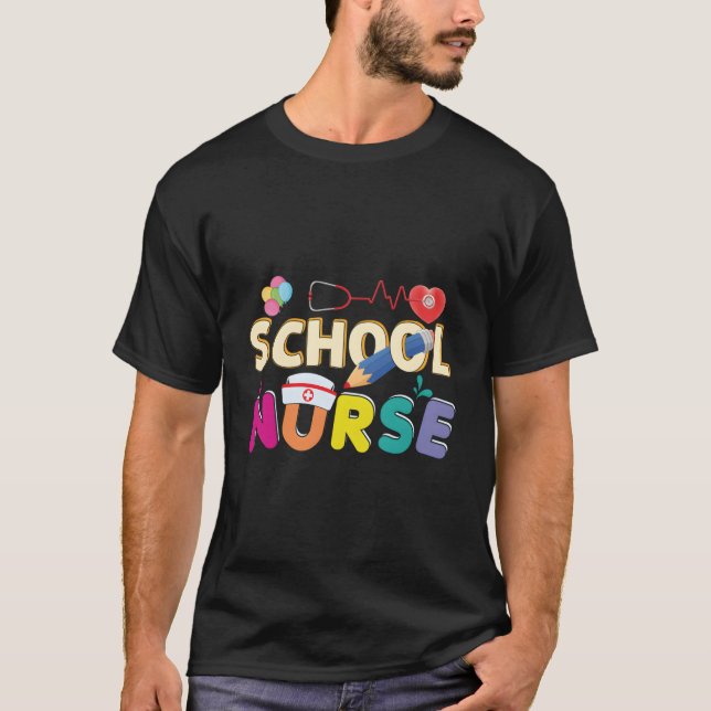 Elementary School Nurse Back To School Nursing T-Shirt (Front)
