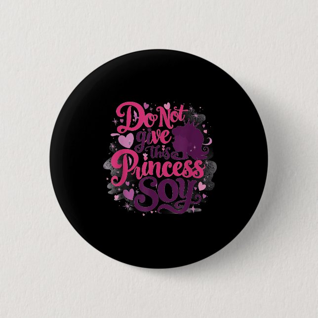Elementary School Princess And The Soy Allergy Out Button (Front)