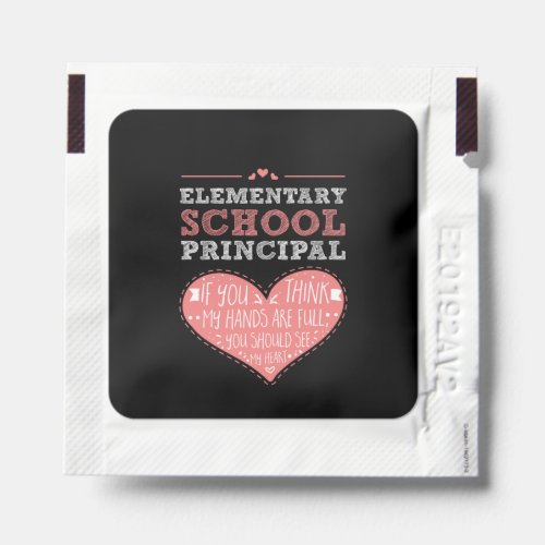 Elementary School Principal Heart Teacher  Hand Sanitizer Packet