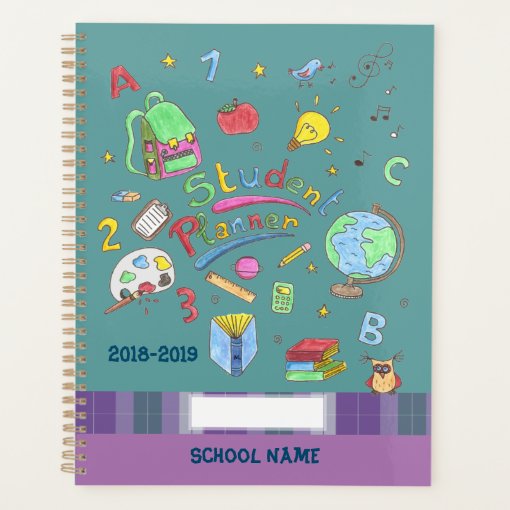 Elementary school student planner -Doodle | Zazzle