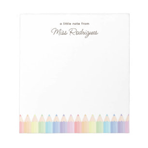 Elementary School Teacher Appreciation Notepad
