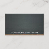 Elementary School Teacher Chalkboard Business Card (Back)