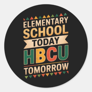 Elementary School Today Juneteenth School Historic Classic Round Sticker