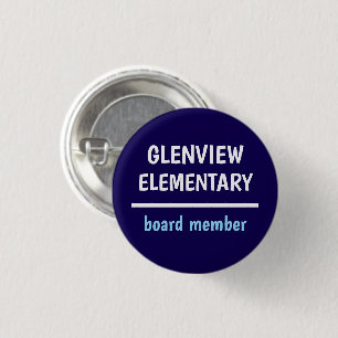 Elementary school volunteer, staff, visitor badge button