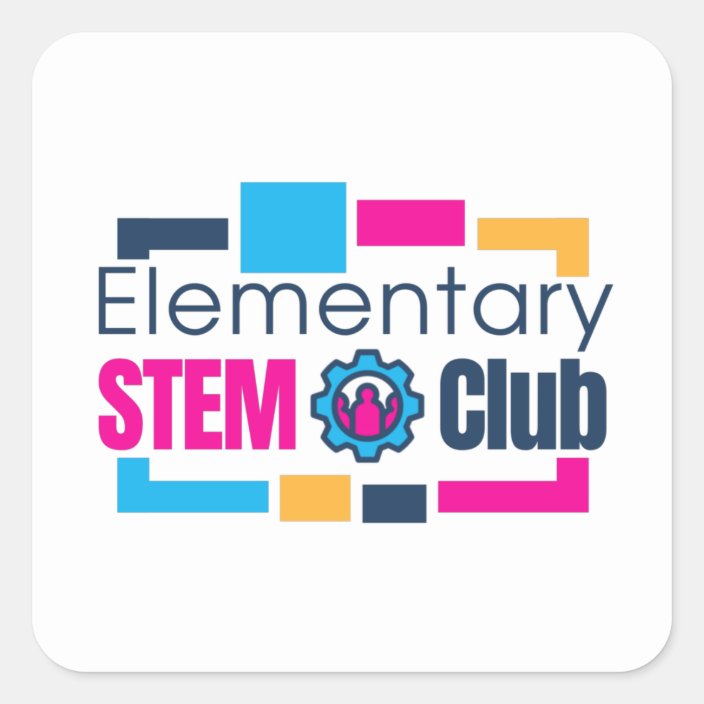 Elementary STEM Club Logo Sticker | Zazzle.com