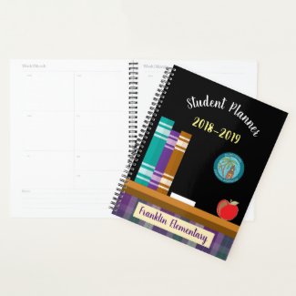Elementary student planner with district logo