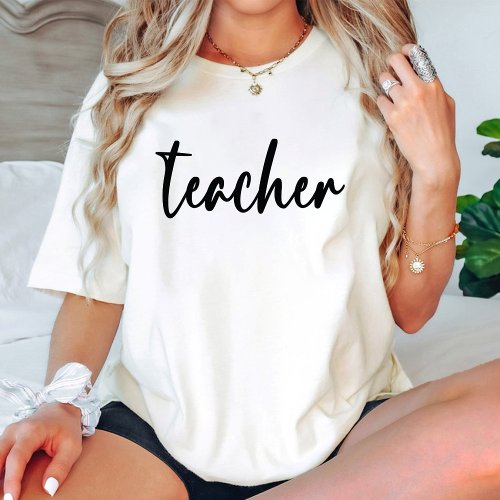 Elementary Teacher Black typography trendy T_Shirt