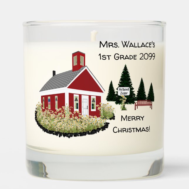 Elementary Teacher Christmas Gift Scented  Candle (Front)