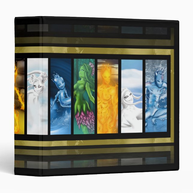 Elements Earth Fire Water Air Binder (Front/Spine)
