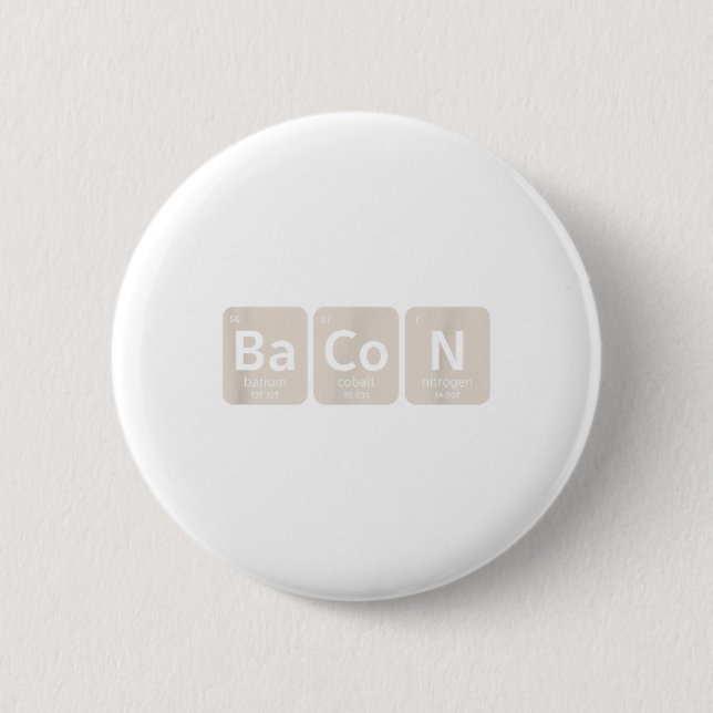 Elements Of Bacon _ Funny Bbq, Pork Grilling _1  Button (Front)