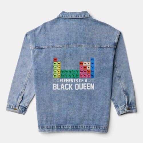 Elements Of Black Queen Black History Month Melani Denim Jacket